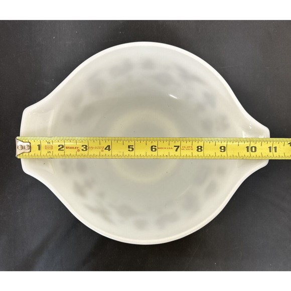 Pyrex Early American Cinderella 443 White Brown 2-1/2 Qt Nesting Mixing Bowl - Picture 9 of 14